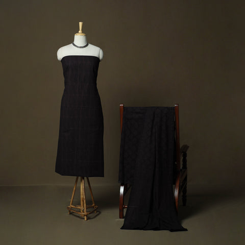 Bagh Hand Block Print Natural Dyed Cotton 3pc Unstitched Dress Material 28