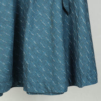 Blue - Wrap Around Cotton Pochampally Ikat Skirt 05