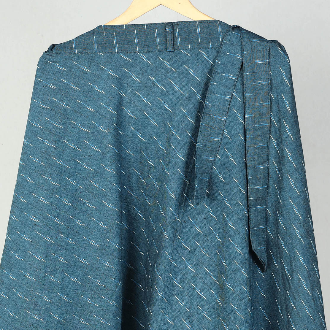 Blue - Wrap Around Cotton Pochampally Ikat Skirt 05