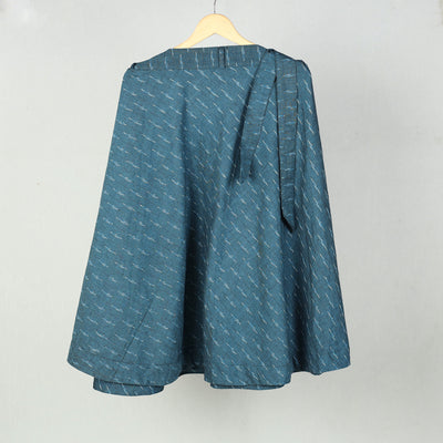 Blue - Wrap Around Cotton Pochampally Ikat Skirt 05