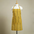 Buy Yellow Jacquard Weaving Cotton Apron with Pocket