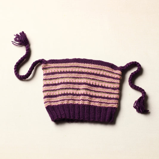 Purple - Kumaun Hand Knitted Woolen Sherpa Cap