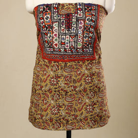 Buy Yellow Desert Thread Embroidery Kalamkari Kurta Material