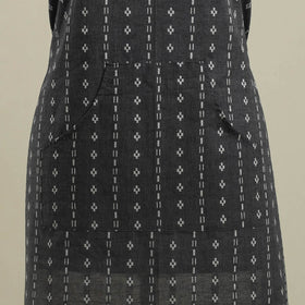Black Jacquard Weaving Cotton Apron with Pocket