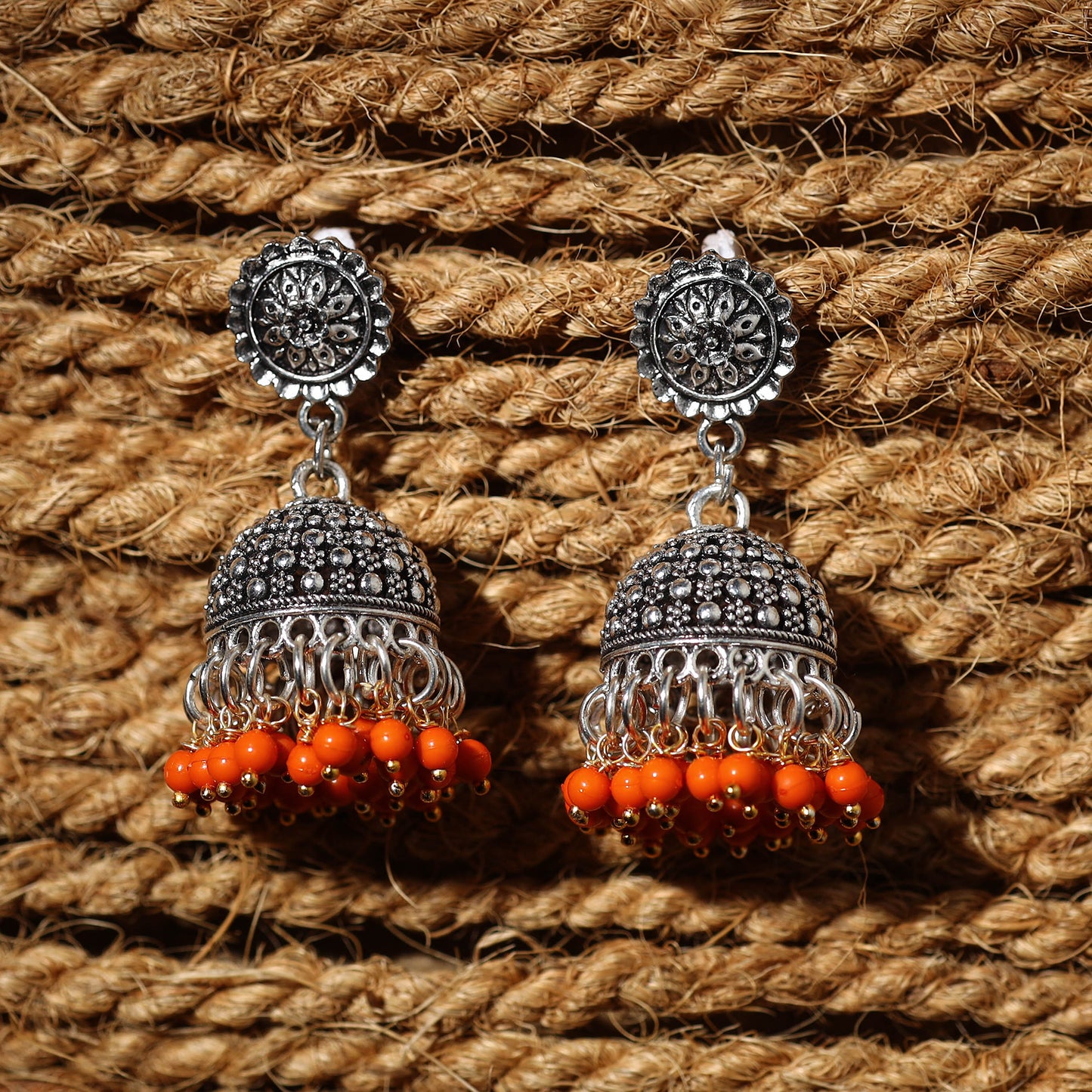 Ronak Handcrafted GS Beaded Jhumki Earrings