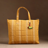 Yellow - Handcrafted Quilted Cotton Hand Bag  80