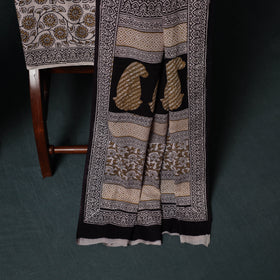 Bagh Hand Block Print Cotton 3pc Unstitched Dress Material Suit Set 35
