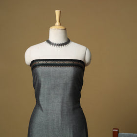 Dharwad Cotton 3pc Unstitched Dress Material with Border 45