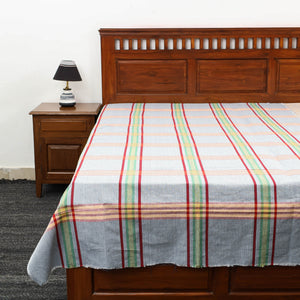 Pure Handloom Cotton Single Bed Cover (86 x 60 in)