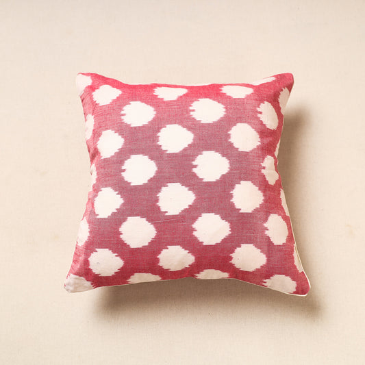 Pink - Pochampally Ikat Cotton Cushion Cover (16 x 16 in) 10