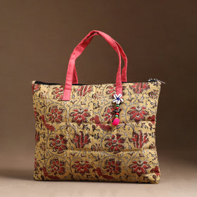 Yellow Handcrafted Quilted Cotton Hand Bag 22