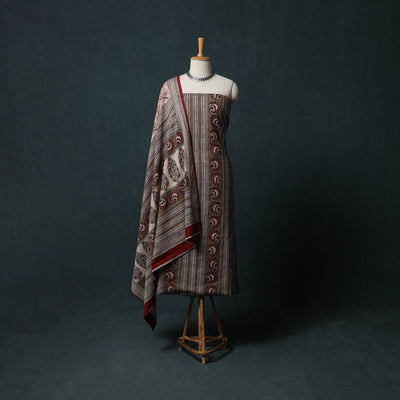 Bagh Hand Block Print Cotton 3pc Unstitched Dress Material Suit Set 36