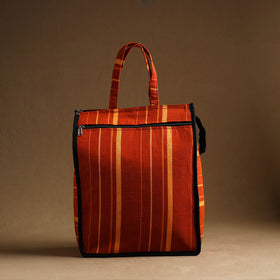Red Handmade And Durable Cotton Shopping Hand Bag
