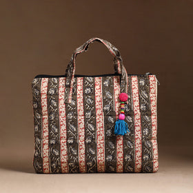 Multicolor Handcrafted Quilted Cotton Hand Bag 14