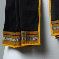 Black - Cotton Khun Weave Stole 01