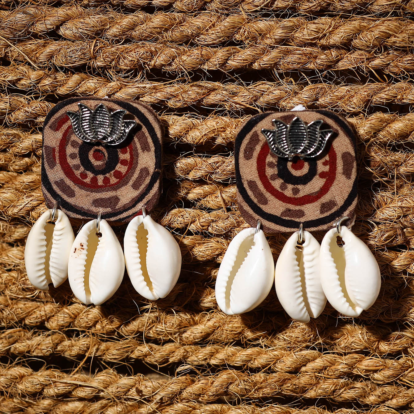 Gular Fabart Shell Work Earrings