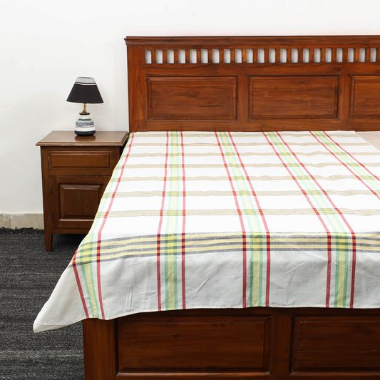 Pure Handloom Cotton Single Bed Cover (86 x 60 in)