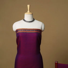 Dharwad Cotton 3pc Unstitched Dress Material with Border 46