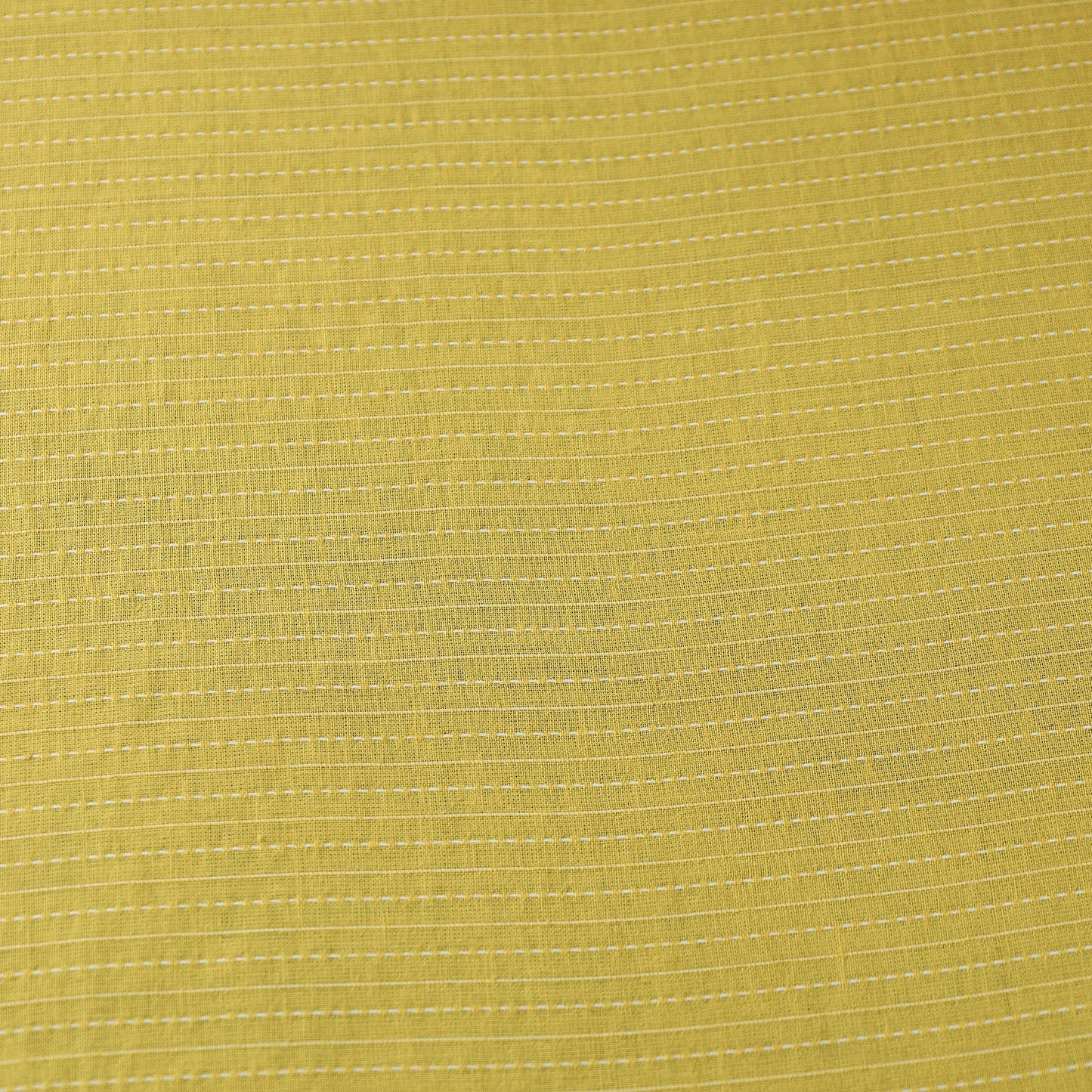 Yellow Prewashed Running Stitch Cotton Fabric