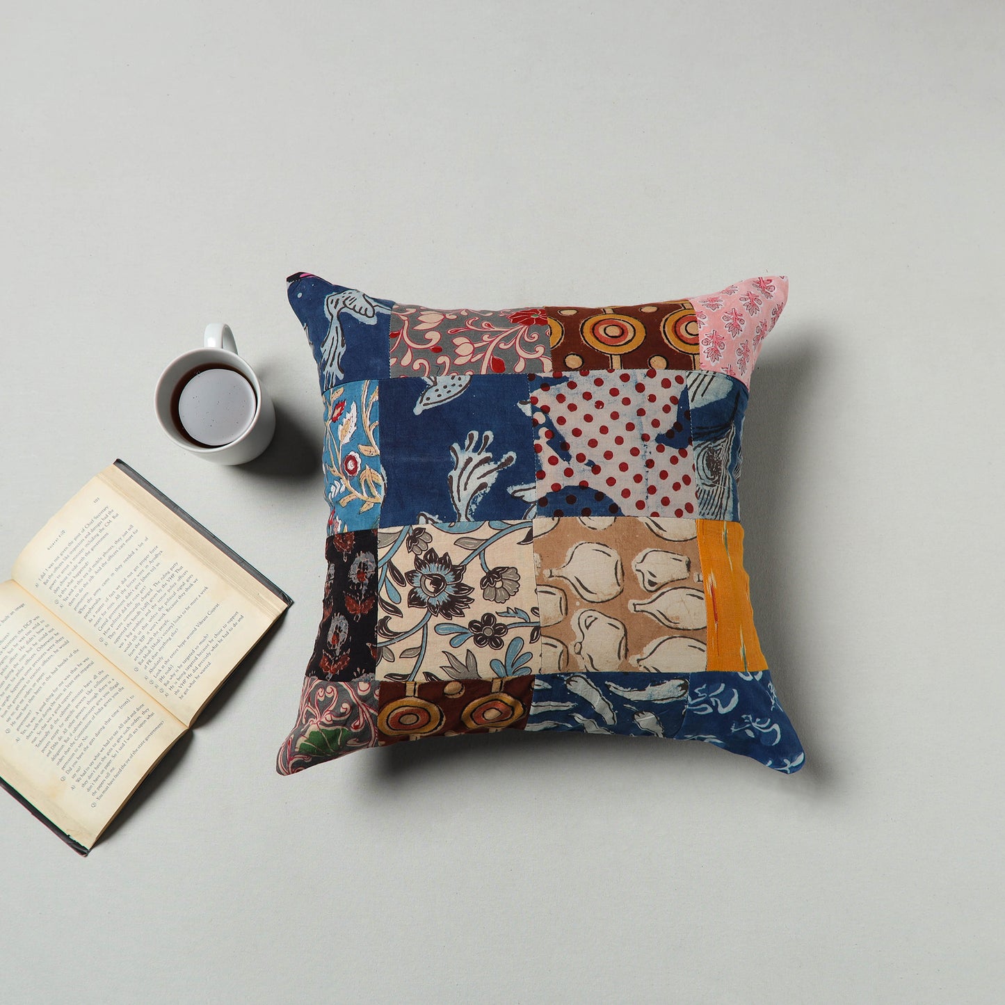 Multicolor - Handcrafted Patchwork Cushion Cover 65