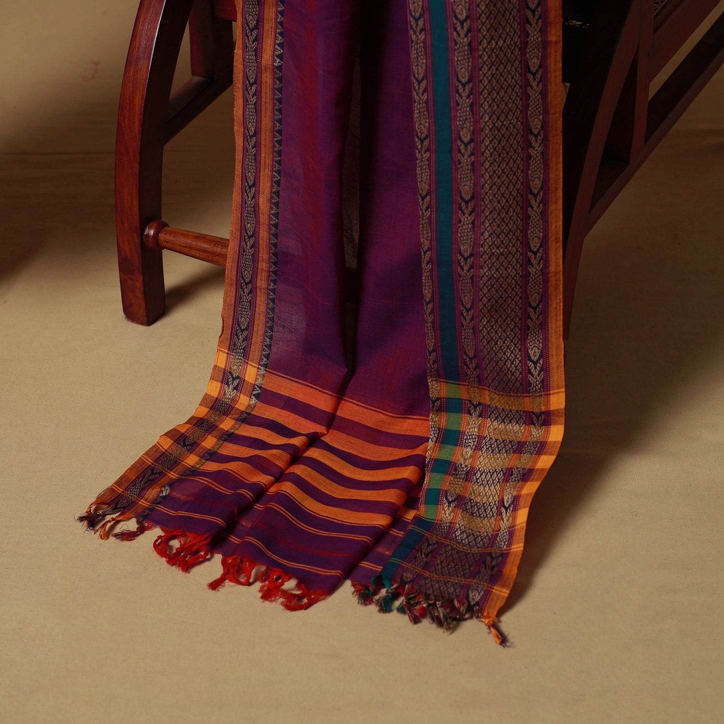 Dharwad Cotton 3pc Unstitched Dress Material with Border 46