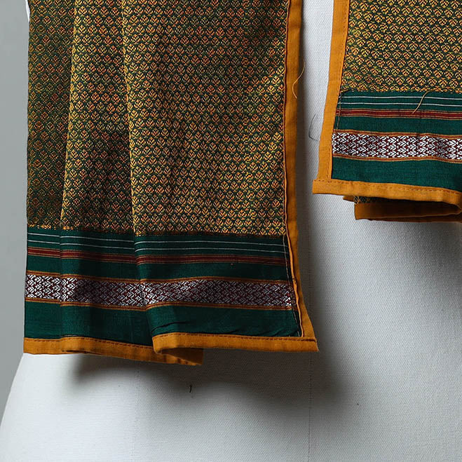 Green - Cotton Khun Weave Stole 06