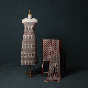 Bagh Hand Block Print Cotton 3pc Unstitched Dress Material Suit Set 38