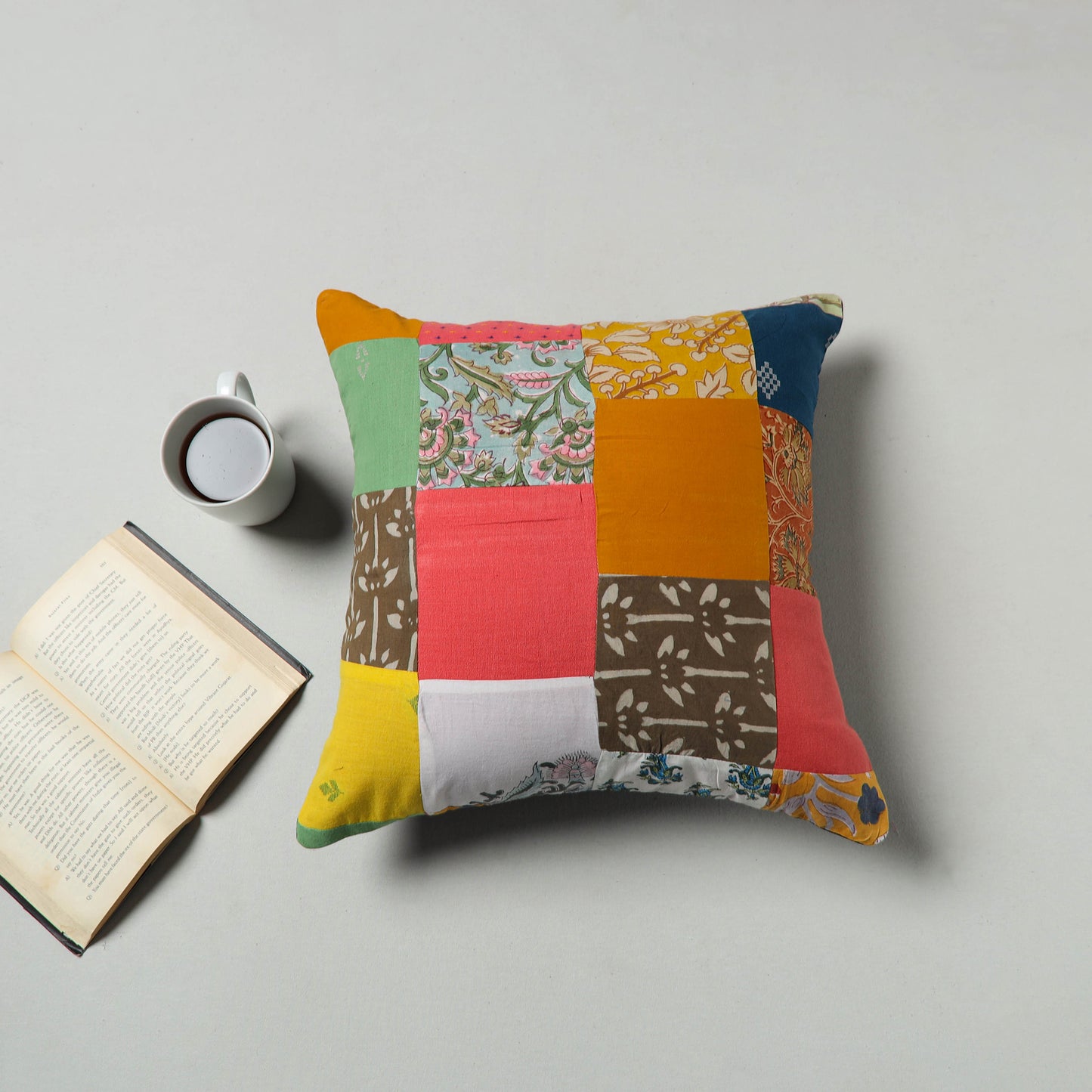 Multicolor - Handcrafted Patchwork Cushion Cover 68