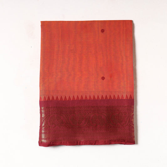 Peach -Kanchipuram Cotton Precut Fabric