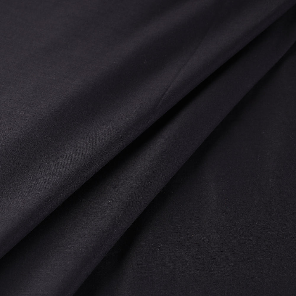 Black - Prewashed Plain Dyed Cotton Fabric 01