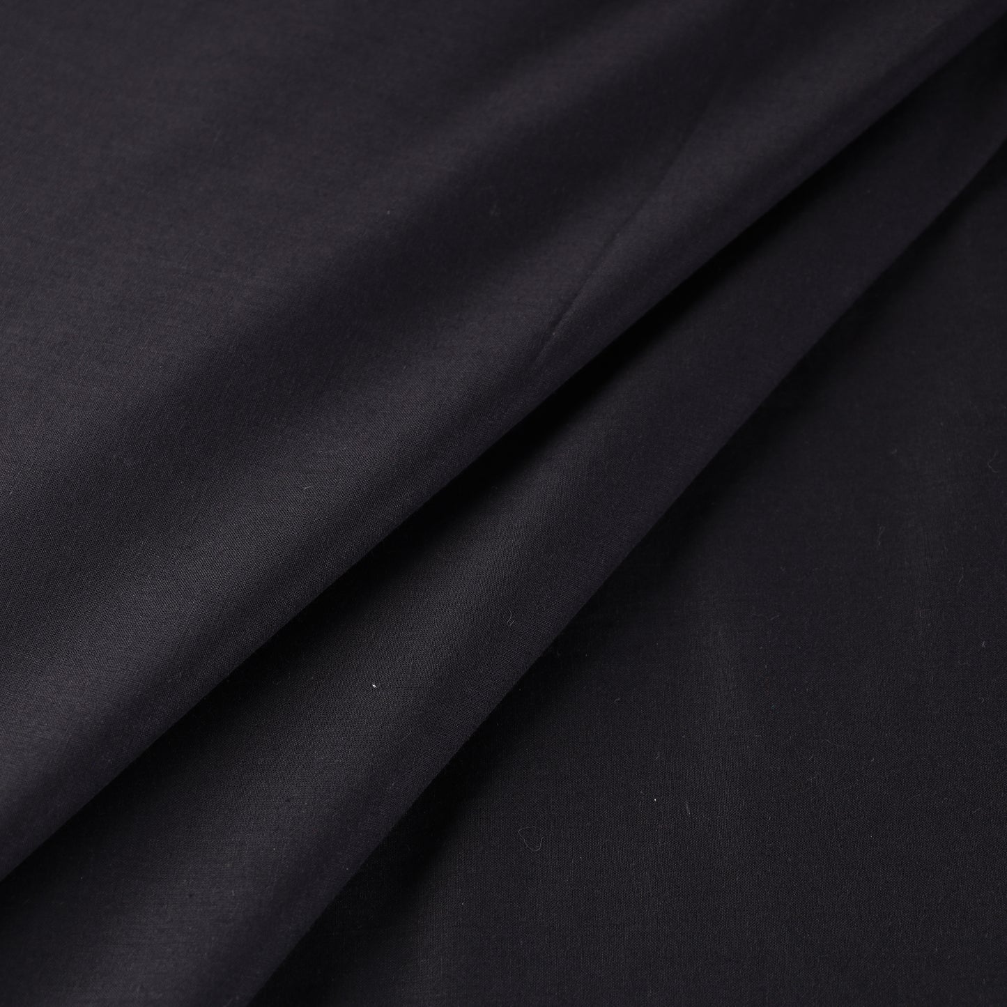 Black - Prewashed Plain Dyed Cotton Fabric 01