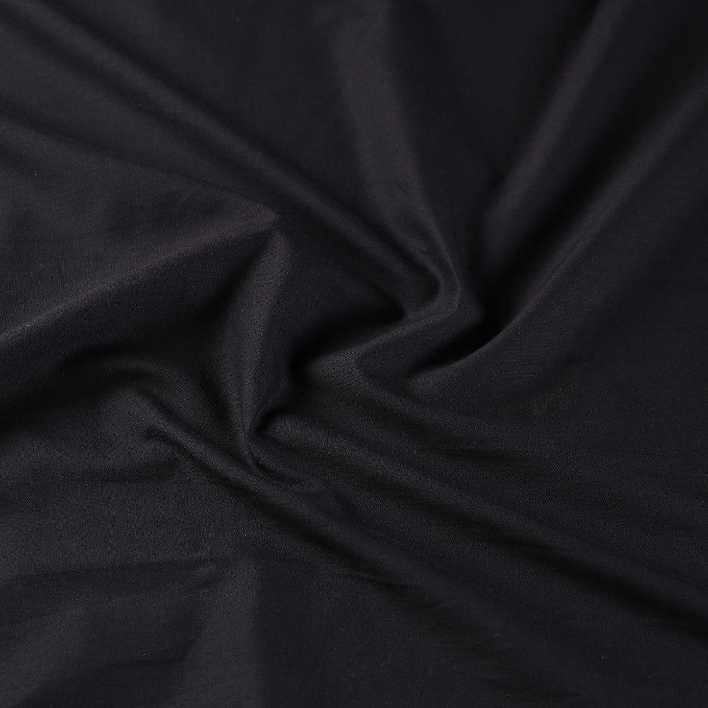 Black - Prewashed Plain Dyed Cotton Fabric 01