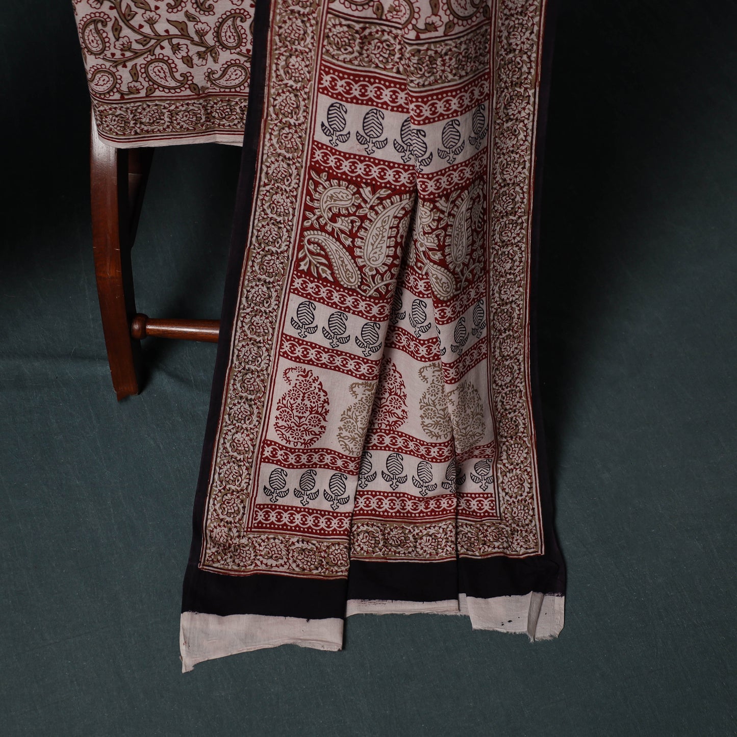 Bagh Hand Block Print Cotton 3pc Unstitched Dress Material Suit Set 39
