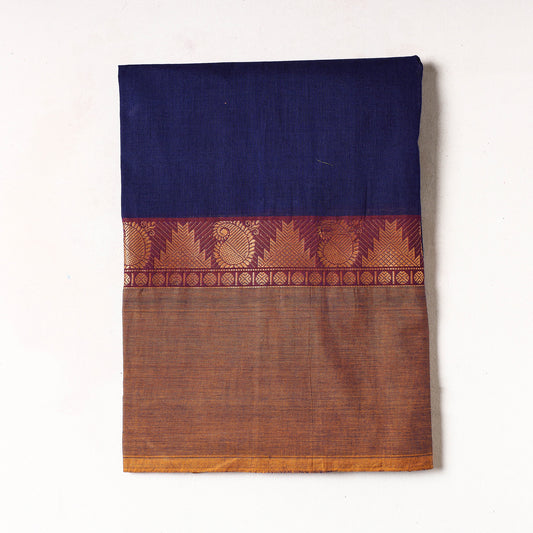 Blue - Kanchipuram Cotton Precut Fabric (1.5 Meter)