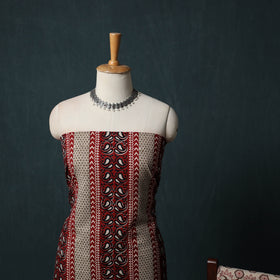 Bagh Hand Block Print Cotton 3pc Unstitched Dress Material Suit Set 40