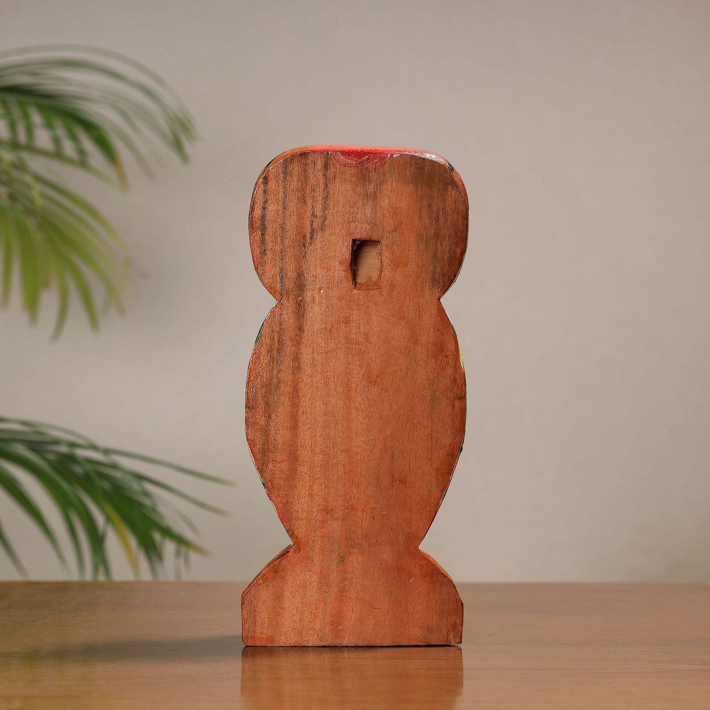 Owl - Traditional Burdwan Wood Craft Handpainted Sculpture (Medium) 04