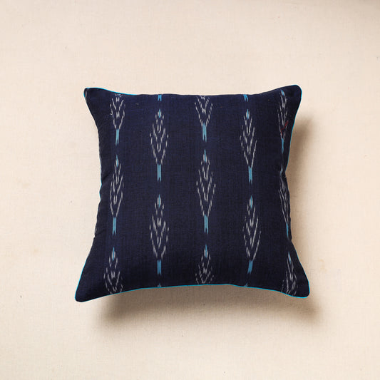 Blue - Pochampally Ikat Cotton Cushion Cover (16 x 16 in) 18