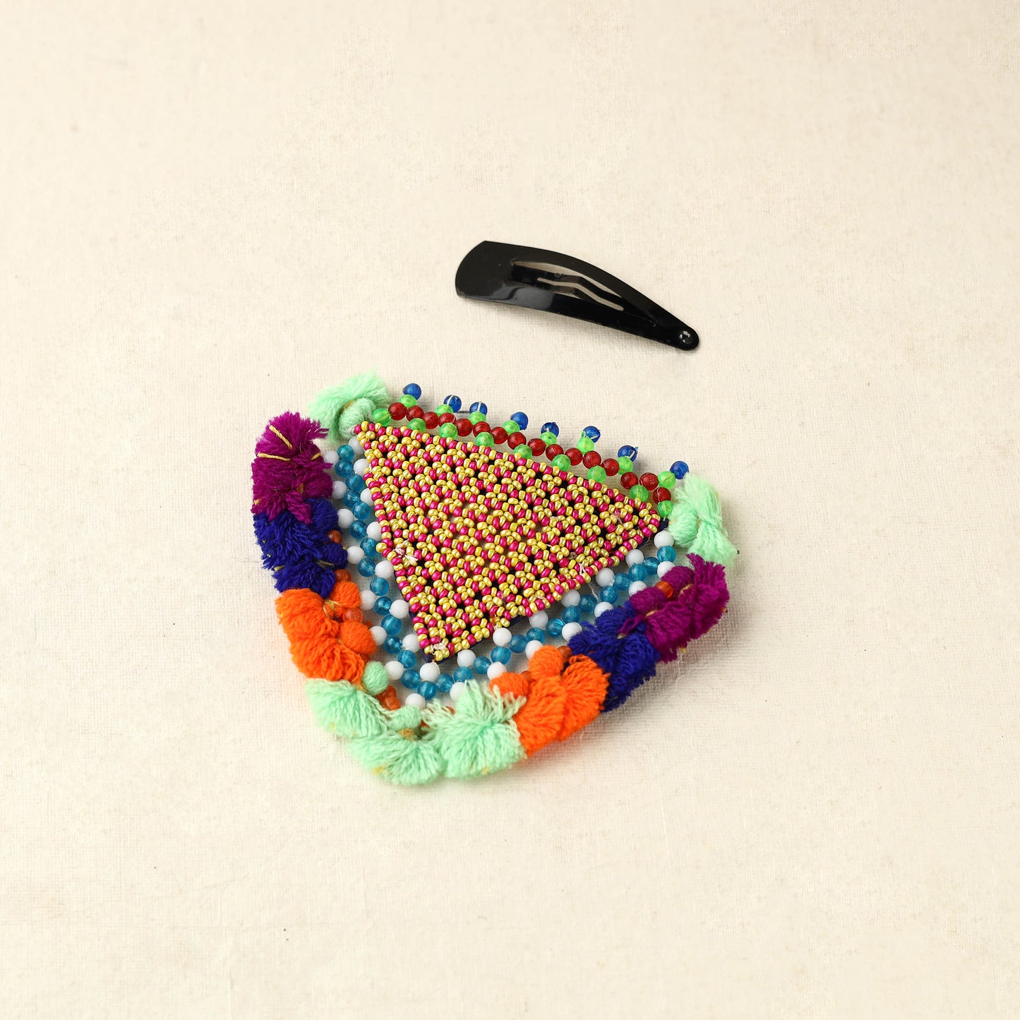 Buy Beadwork Hair Clip with Tassels (Single) by Hodka Girls
