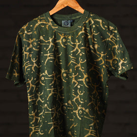  Bindaas Block Art Printed Cotton Round Neck T-shirt 