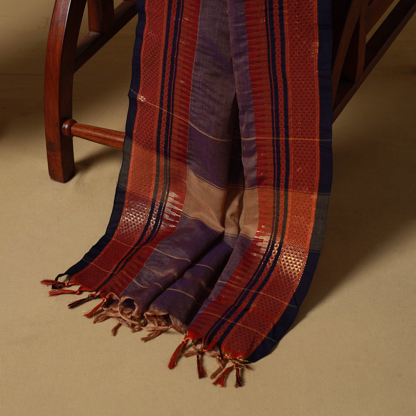 Dharwad Cotton 3pc Unstitched Dress Material with Border 49