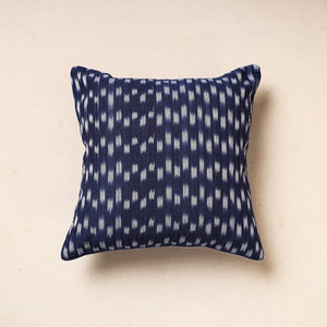 Blue - Pochampally Ikat Cotton Cushion Cover (16 x 16 in) 19