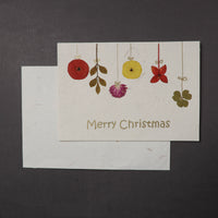 Merry Christmas - Flower Art Handmade Paper Greeting Card 69