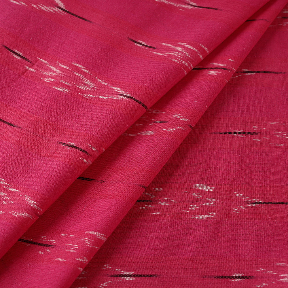 Pink - Pochampally Ikat Weave Cotton Fabric 01