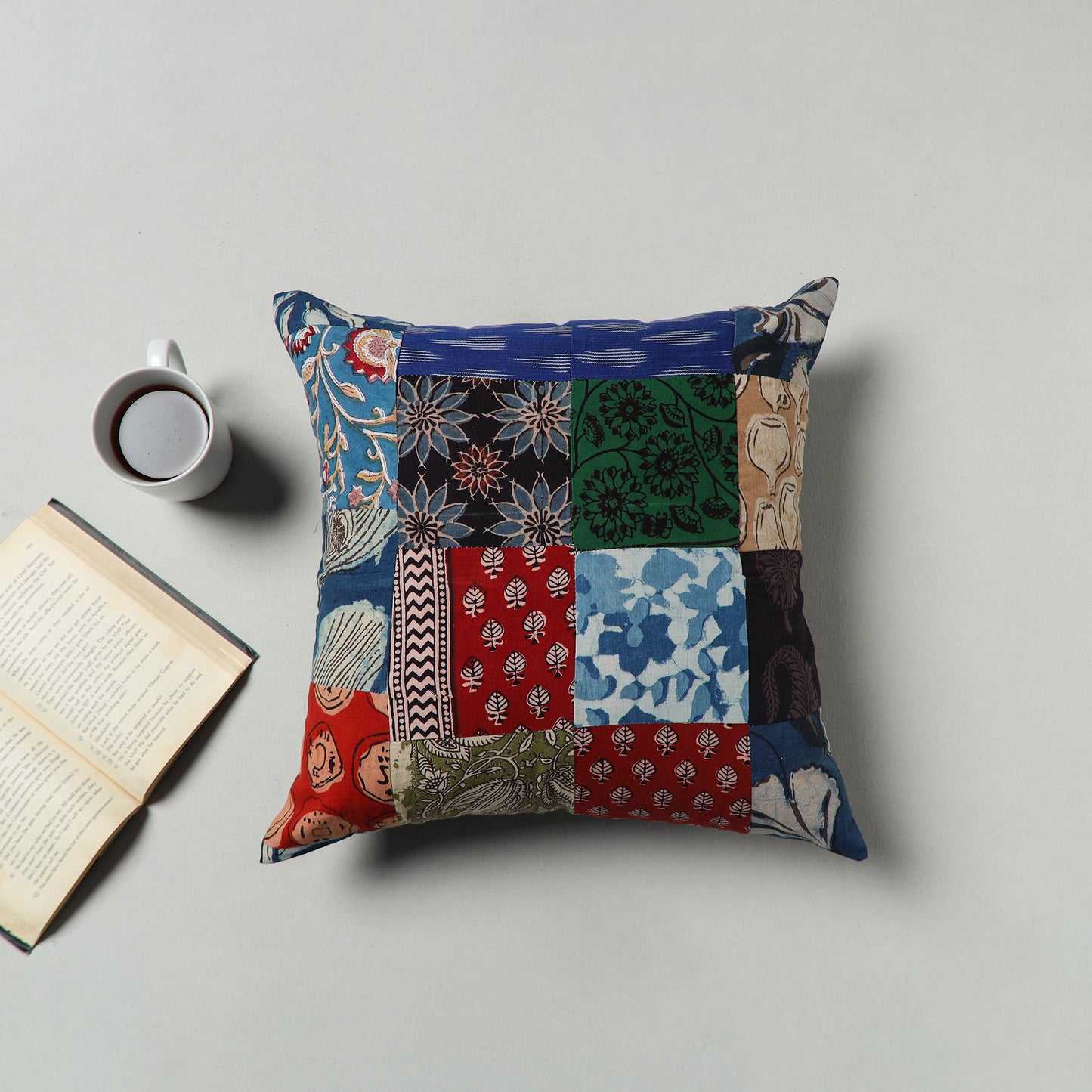 Multicolor - Handcrafted Patchwork Cushion Cover 79