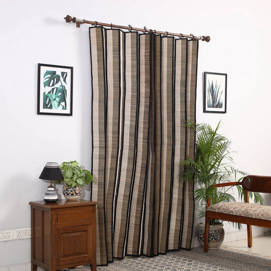Black - Madur Grass Handwoven Door Curtain of Midnapore (7 x 4 in)