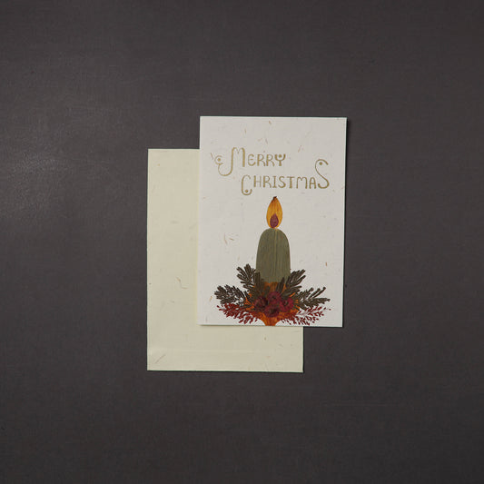 Merry Christmas - Flower Art Handmade Paper Greeting Card 70