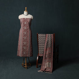 Bagh Hand Block Print Cotton 3pc Unstitched Dress Material Suit Set 43
