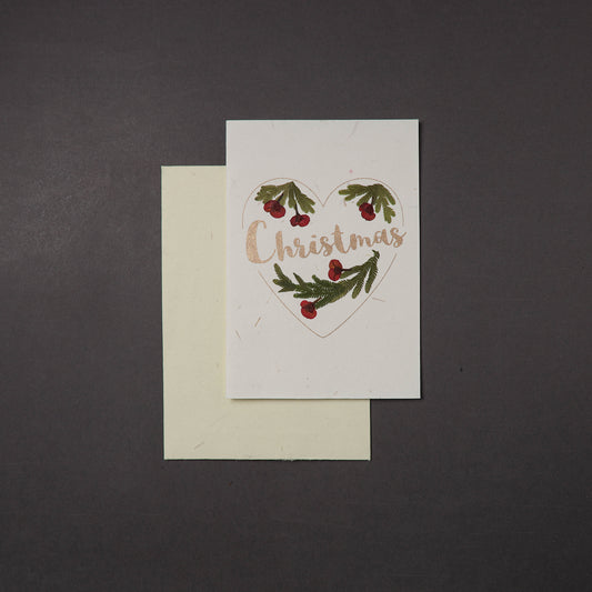 Merry Christmas - Flower Art Handmade Paper Greeting Card 71