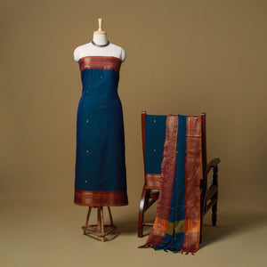 Dharwad Cotton 3pc Unstitched Dress Material with Border 51