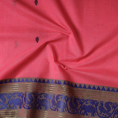 Pink - Kanchipuram Cotton Precut Fabric (1.75 Meter)